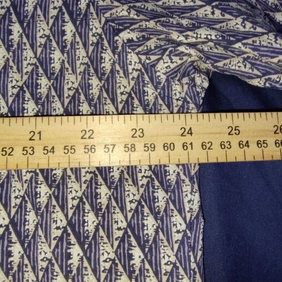 Natural Issue Large Shirt Band‎ Collar Button Geometric Diamond - Picture 3 of 5